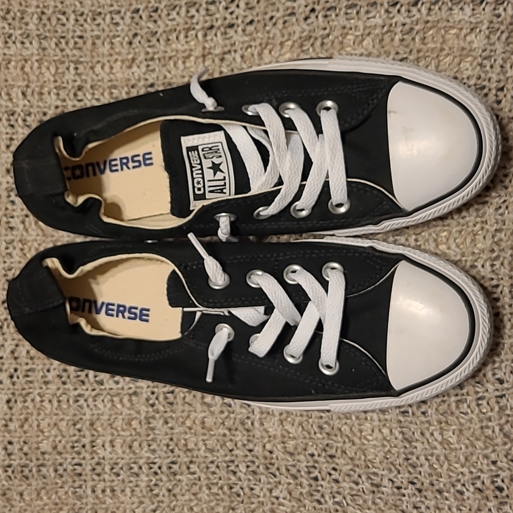 Converse Chuck Taylor All Star Shoreline Slip On Shoes Womens 8 - Black / White